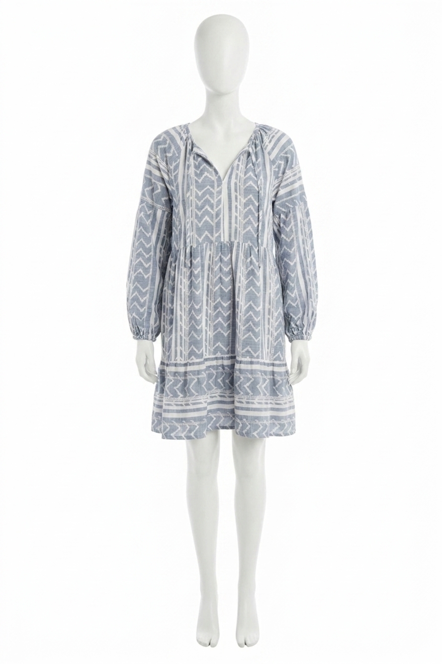 NEW TRIBAL lined multi cut mini dress in scuba blue